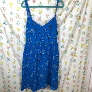 NWT Loft size 16 blue floral print dress